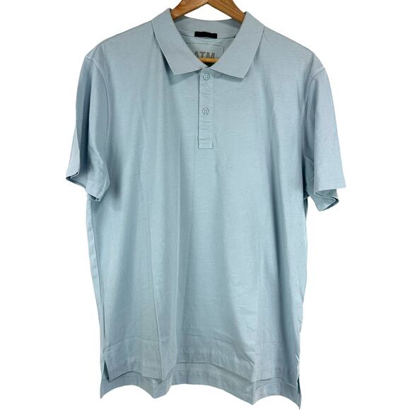 ATM Anthony Thomas Melillo NWT Classic Jersey Polo Blue Size XL Short Sleeve - Picture 3 of 12